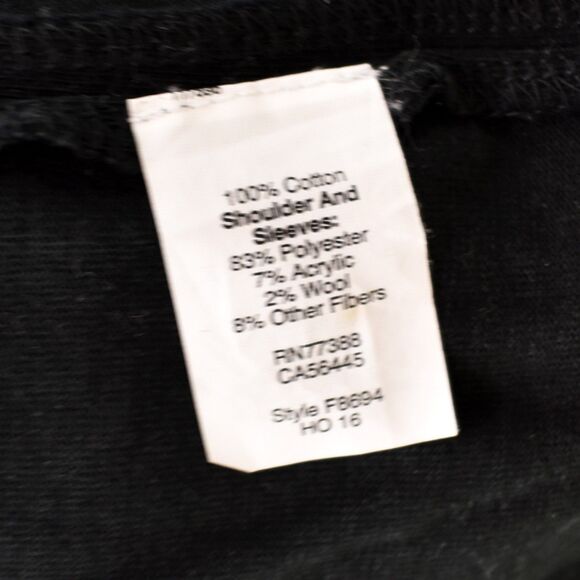 J Crew Black Knit Top Gold Metallic Trim Short Sleeves Back Zip - Women's Size S - Picture 7 of 7